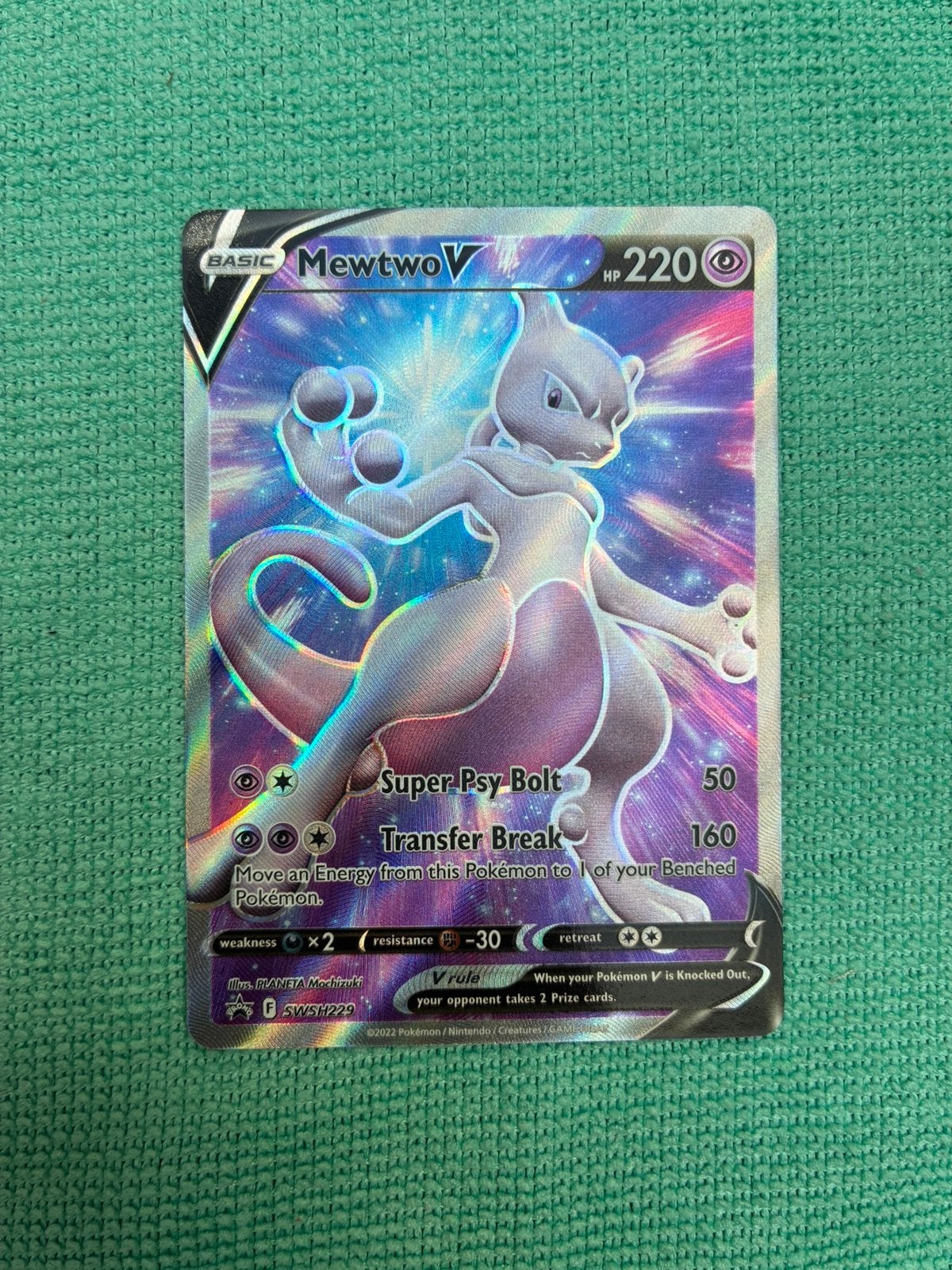 Mewtwo V SWSH229, Ophalen of Verzenden, Nieuw, Losse kaart