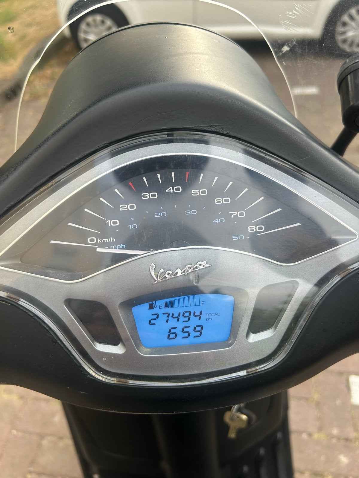 Vespa Primavera 2014 - Mat Zwart, Ophalen, Gebruikt, Overige modellen, Maximaal 45 km/u