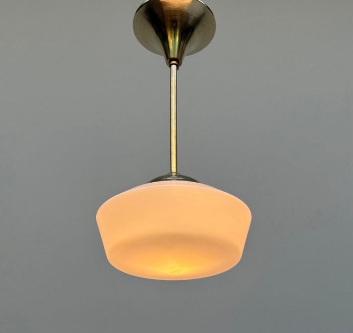 Lamp art deco opaline, Ophalen of Verzenden, Zo goed als nieuw