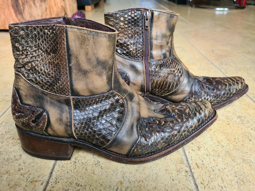Sancho python boots mt 44. Cowboy western laarzen. Als nieuw, Kleding | Heren, Schoenen, Ophalen of Verzenden, Zo goed als nieuw