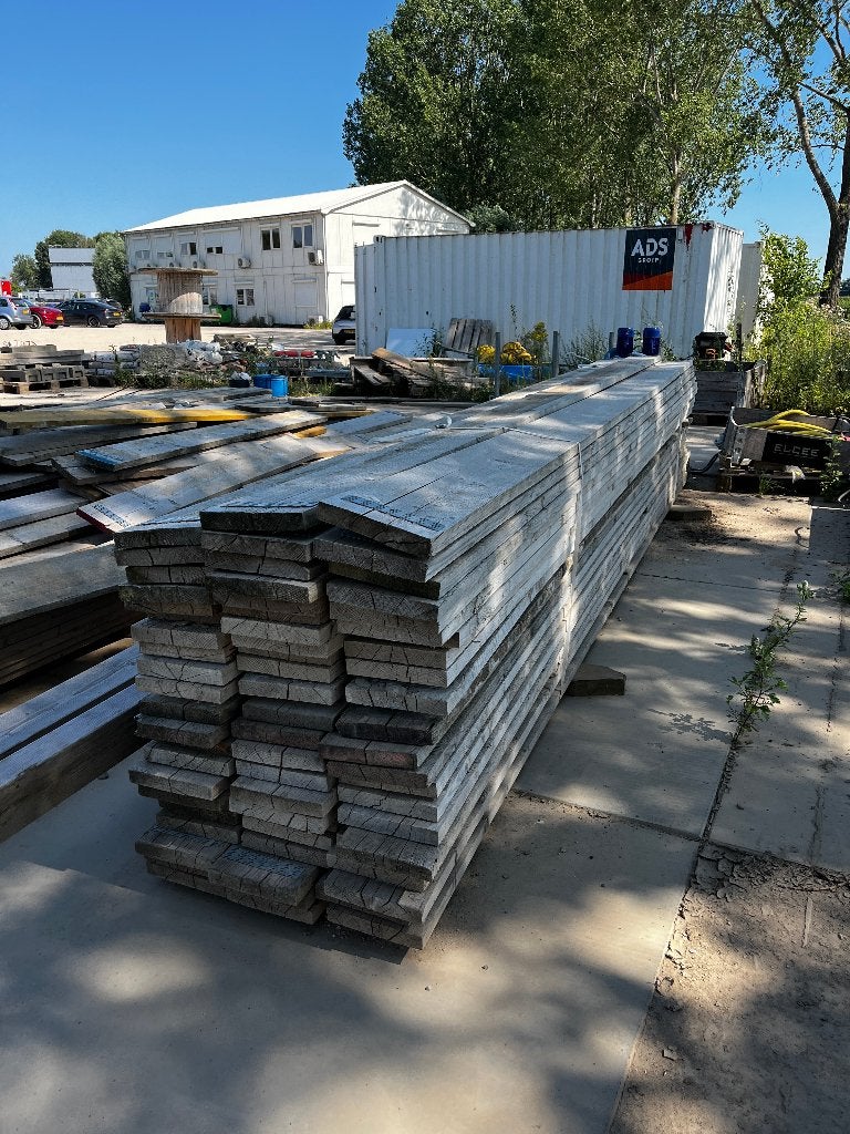 110 st steigerplanken, Doe-het-zelf en Verbouw, Hout en Planken, Ophalen, Gebruikt, 25 tot 50 mm, Plank