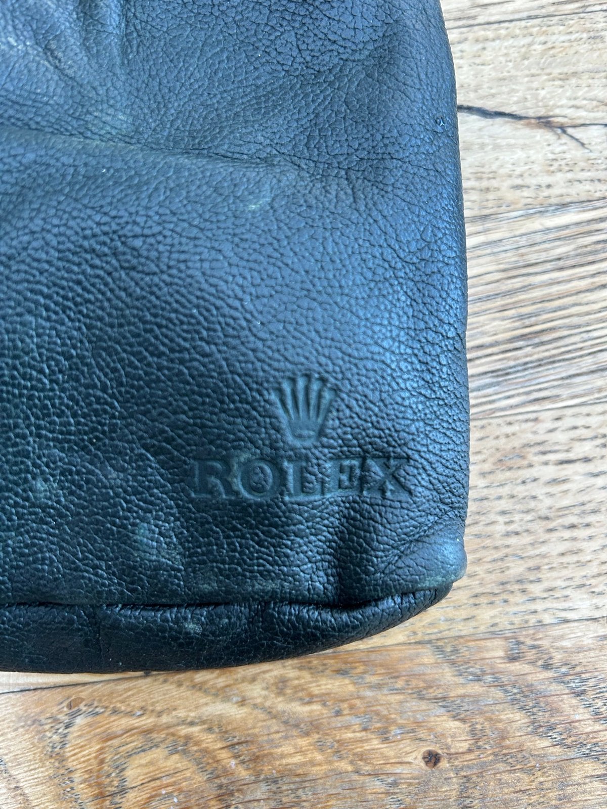 Vintage Rolex tasje van echt leer - 16x17 cm, Sieraden, Tassen en Uiterlijk, Tassen | Reistassen en Weekendtassen, Ophalen, Gebruikt