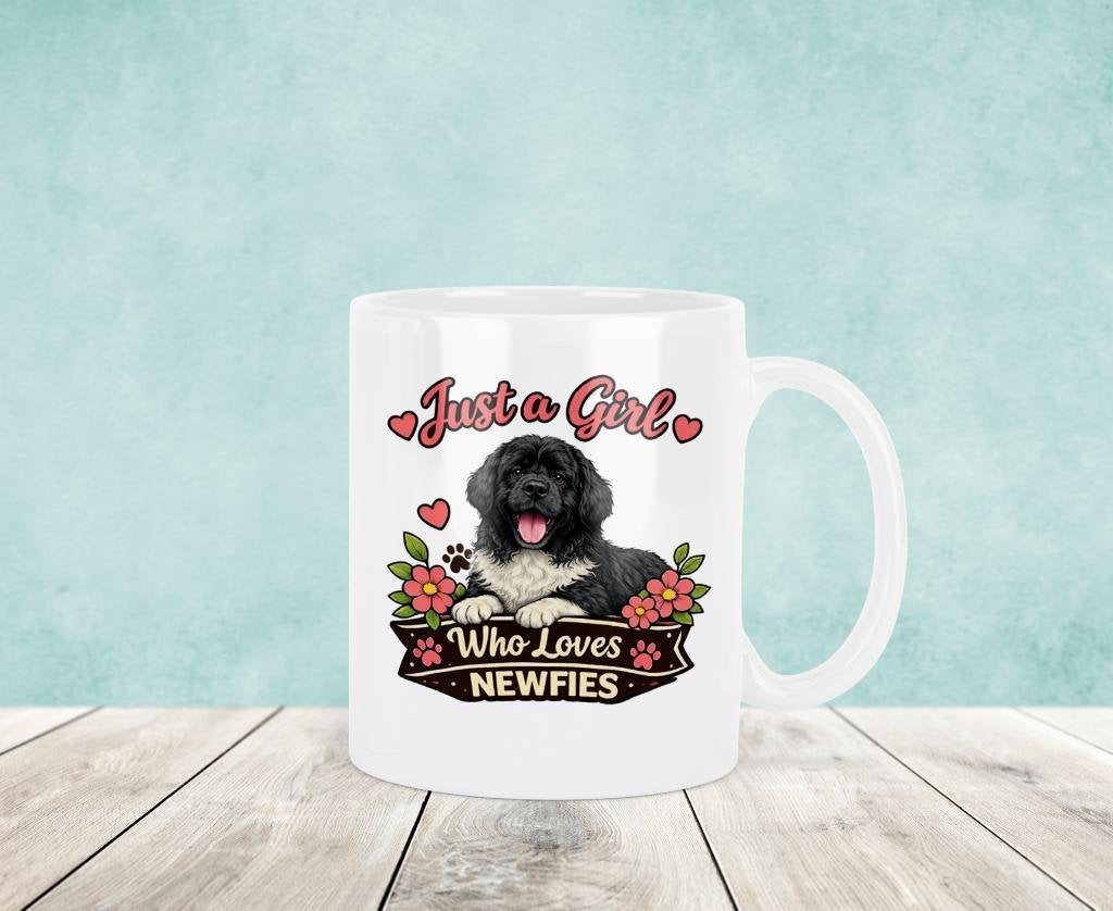 Just a Girl Who Loves Newfies - Newfoundlander Mok, Verzenden, Keramiek, Nieuw, Overige stijlen