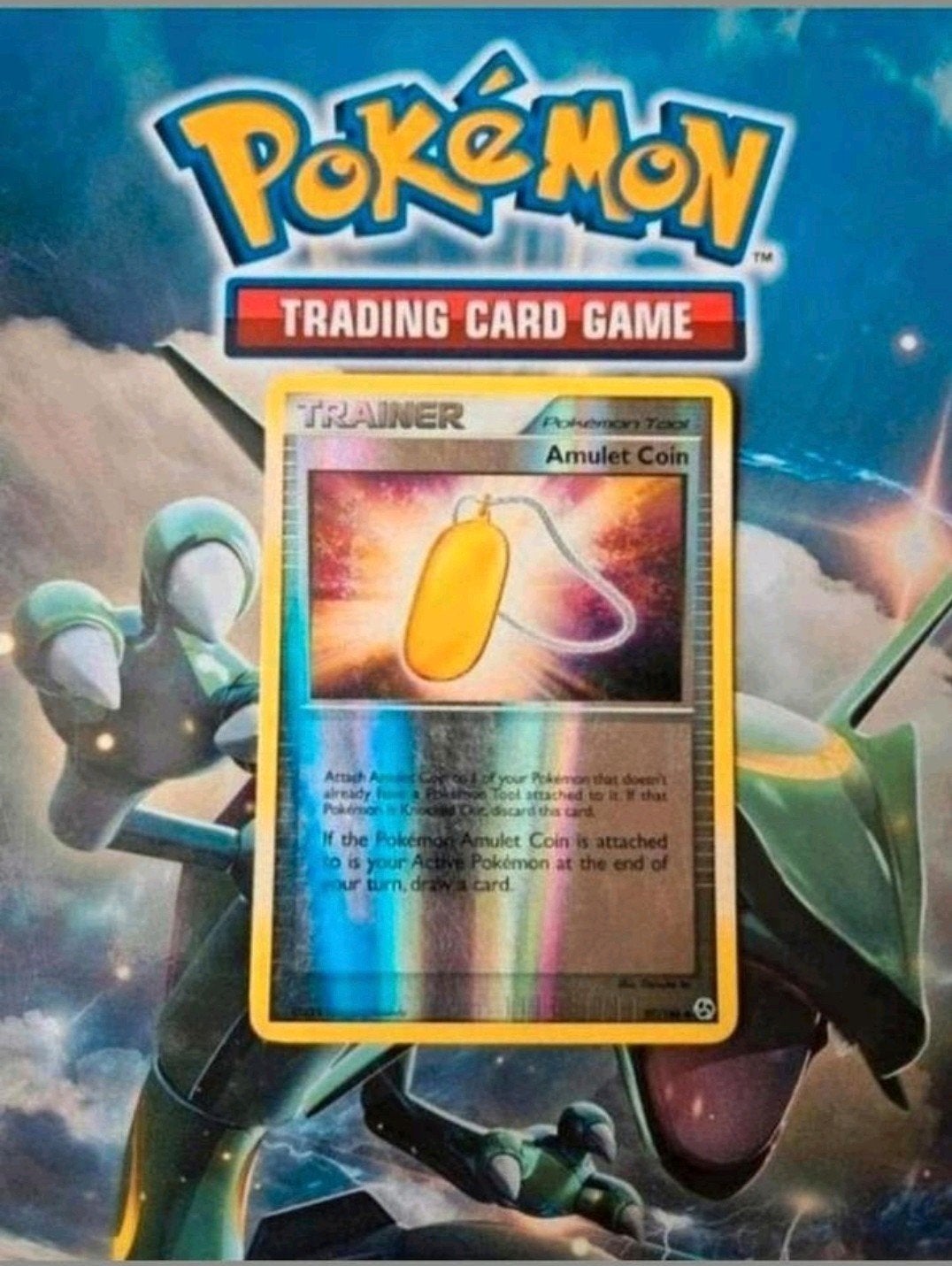 Amulet coin 97/106 DP Great Encounters pokemon kaart reverse, Ophalen of Verzenden, Gebruikt, Losse kaart, Foil