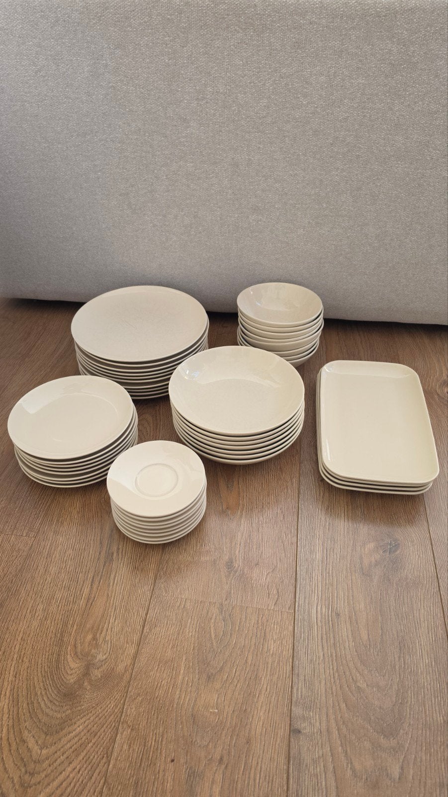 IKEA Fargklar servies set (53-delig) - Crèmekleurig, Ophalen, Gebruikt, Keramiek, Modern