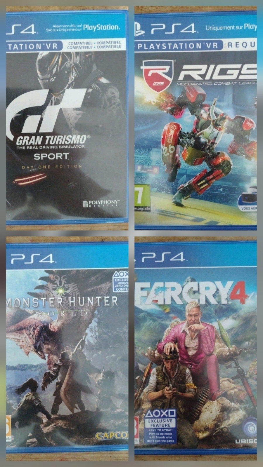 Bundel van 4 games (PS4), Spelcomputers en Games, Online, Gebruikt, Vanaf 18 jaar, 1 speler