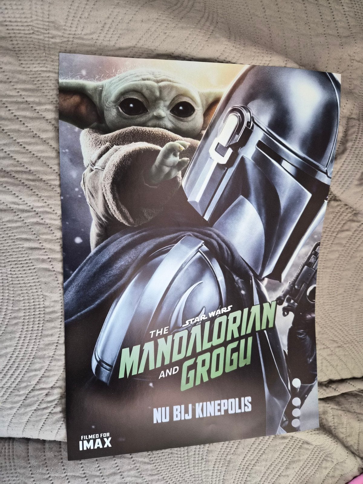Star Wars The Mandalorian en Grogu Kinepolis IMAX poster, Rechthoekig Staand, Ophalen of Verzenden, Zo goed als nieuw, A1 t/m A3