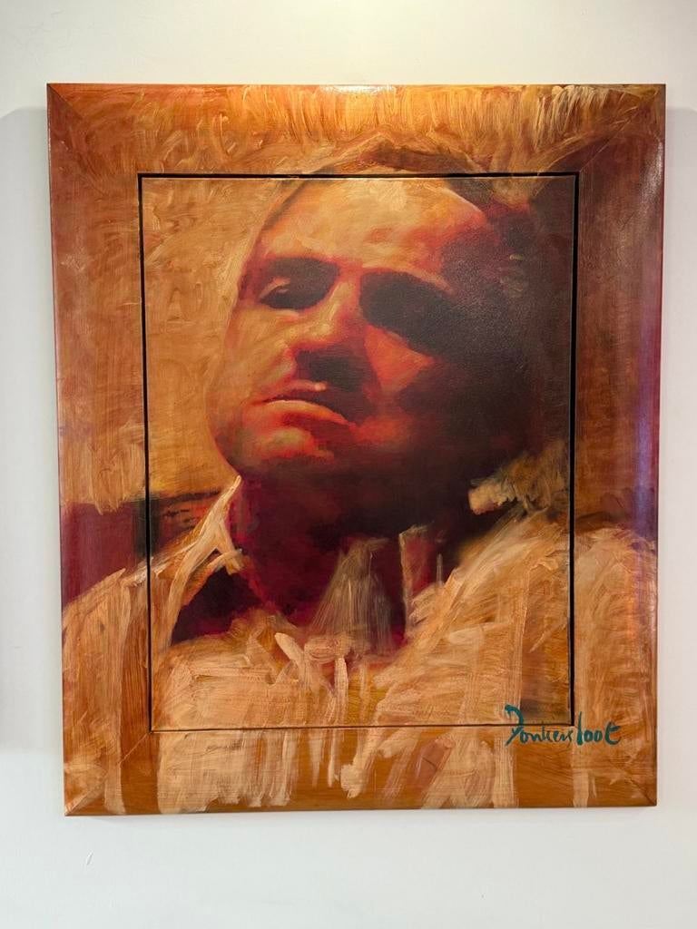 Don Corleone origineel schilderij Donkersloot, Antiek en Kunst, Kunst | Schilderijen | Klassiek, Ophalen