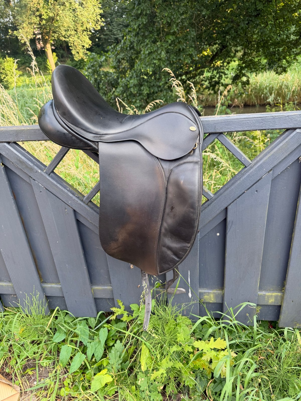 Hulsebos zadel 17,5 inch dressuur, Ophalen, Gebruikt, Dressuur