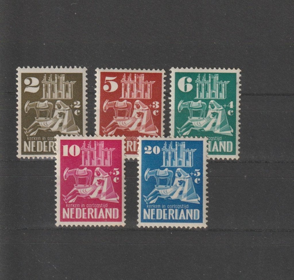 Nederland 1950, NVPH 556 t/m 560, Postfris., Postzegels en Munten, Verzenden, Na 1940, Postfris