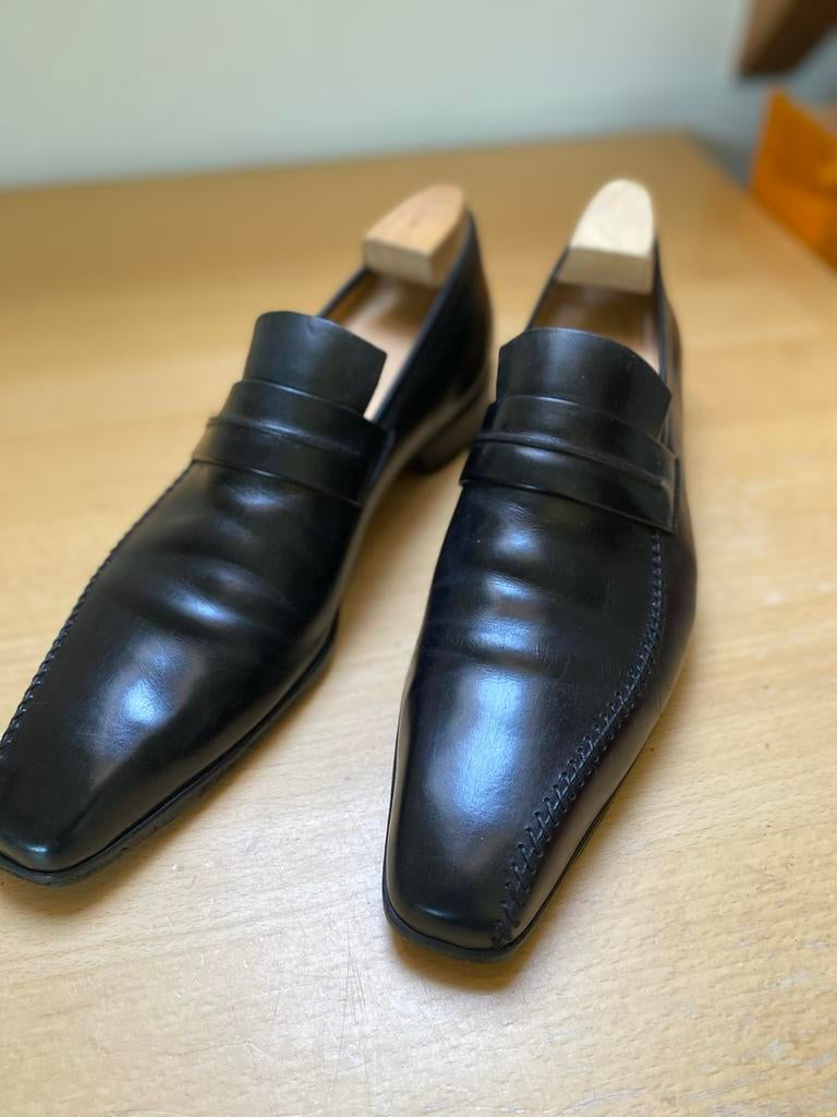 Gerard Sene Paris Loafers Zwart Leer - Maat 42,5/43, Verzenden, Zo goed als nieuw, Zwart, Loafers