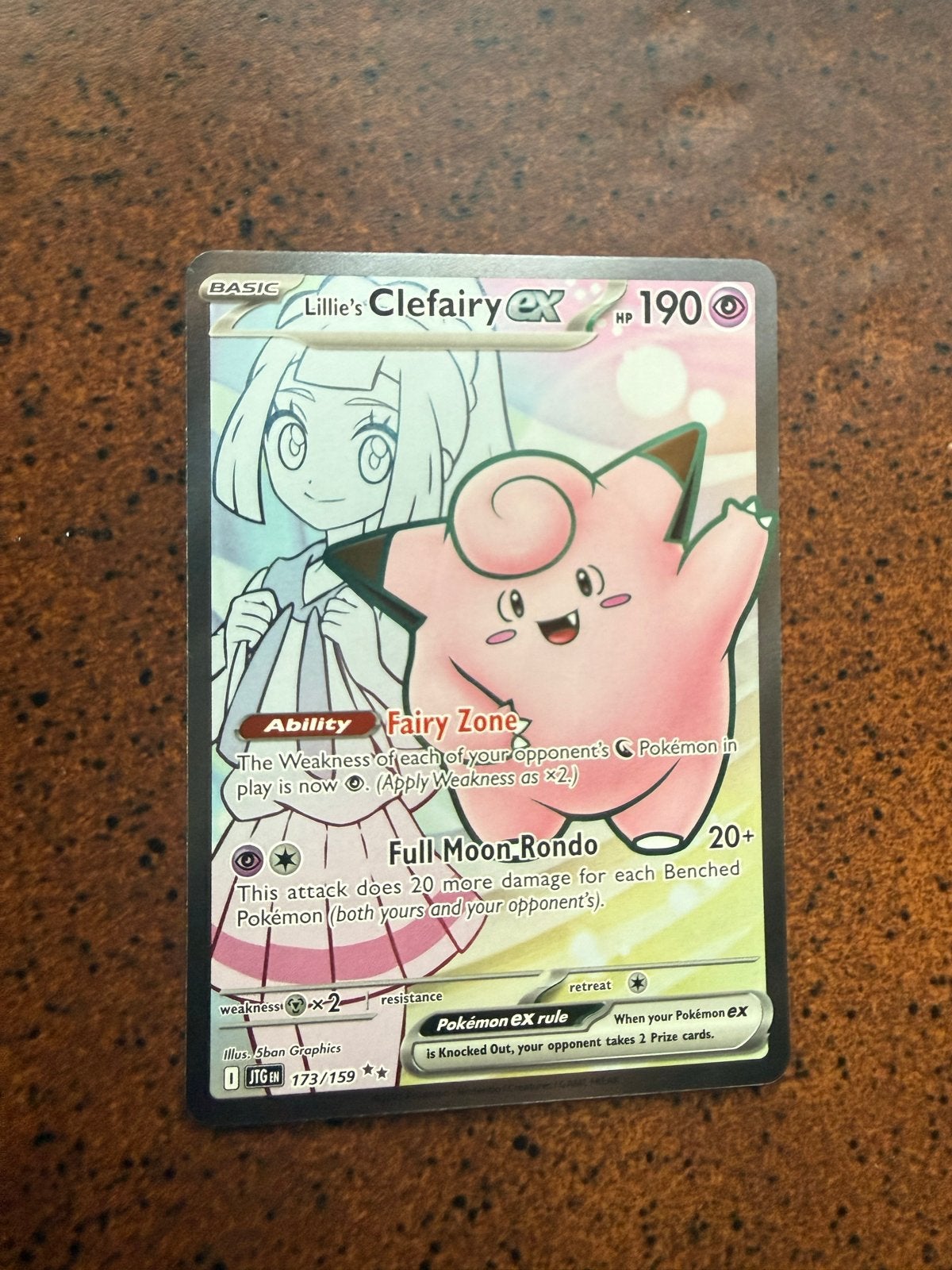 Lillie's Clefairy EX, 173/159, Hobby en Vrije tijd, Verzamelkaartspellen | Pokémon, Ophalen of Verzenden, Losse kaart, Foil