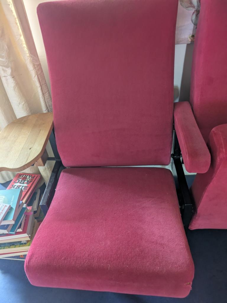 Bioscoop stoeltjes, Huis en Inrichting, Fauteuils, Ophalen, Gebruikt, 100 tot 125 cm, Vintage
