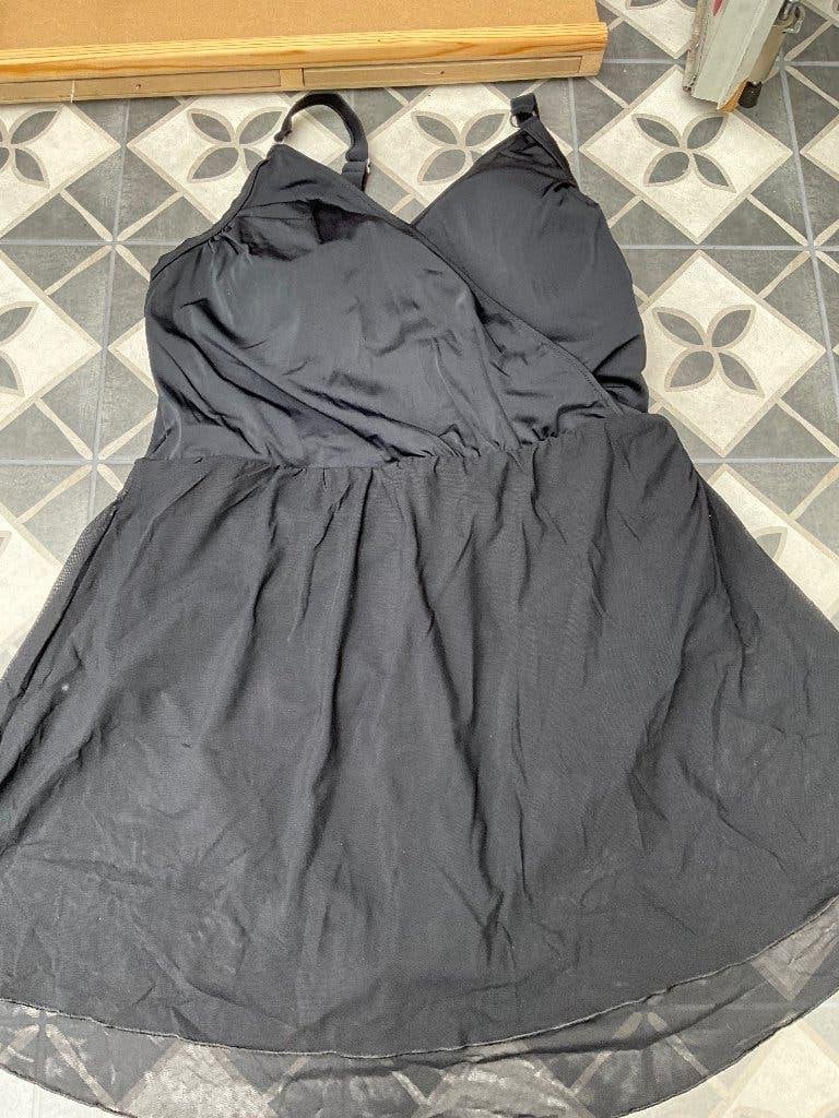 Zizzi badpakjurk Delta zwart Maat 48, Zwart, Nieuw, Badpak, Ophalen of Verzenden