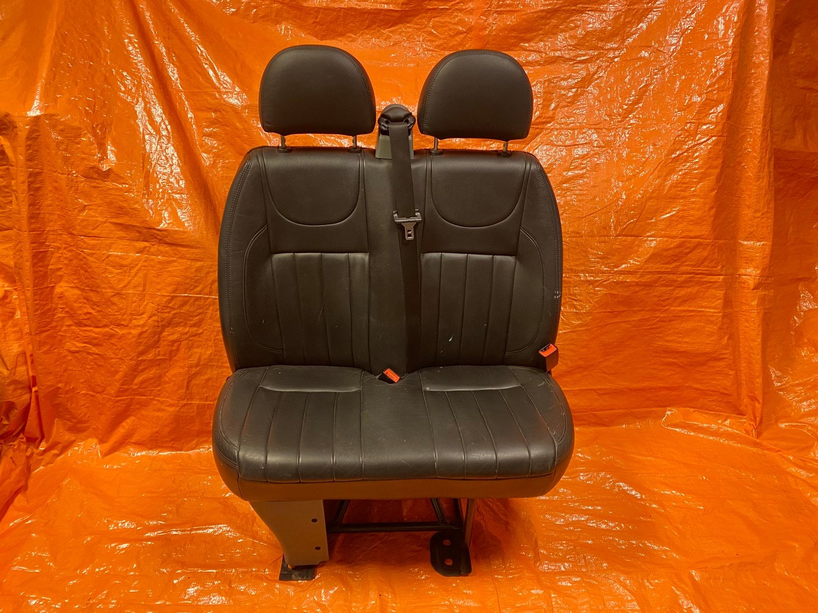 Ford Transit MK7 (2006-2013) Lederen Bijrijdersbank Zwart, Ophalen, Gebruikt, Ford