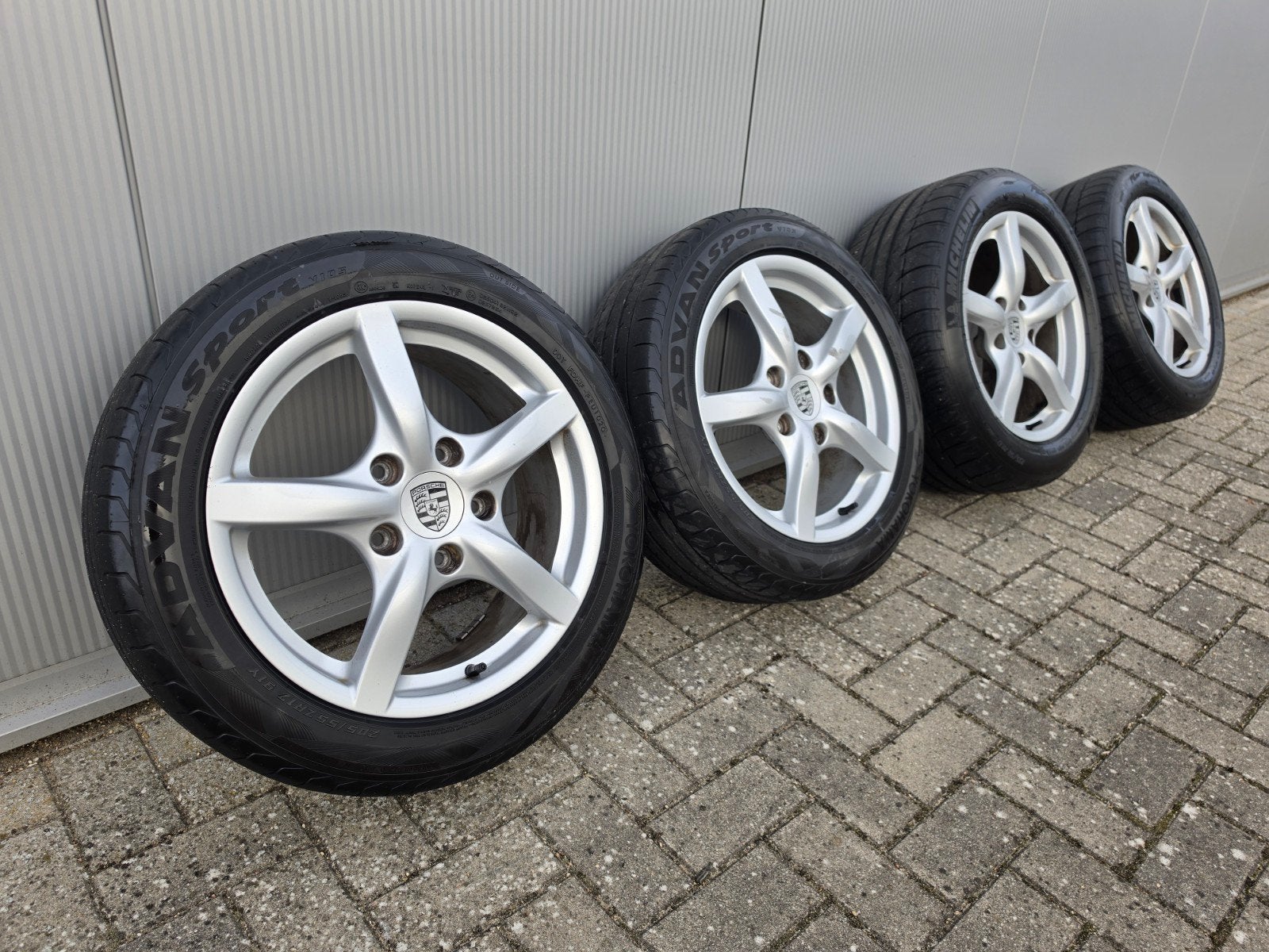 Wielset velgen Porsche 986 987 Cayman Boxster 5x130, Auto-onderdelen, Ophalen, Gebruikt, 255 mm, Banden en Velgen