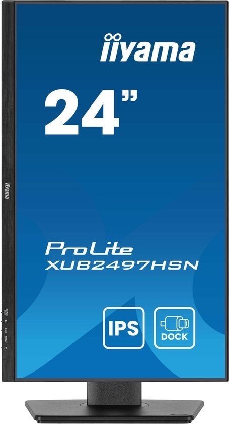 iiyama ProLite XUB2497HSN-B2 - 24 inch Full HD IPS USB-C Doc, IPS, Full HD, Ophalen of Verzenden, USB-C
