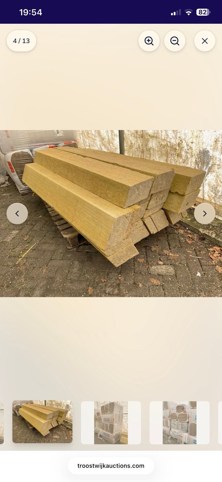 Steenwol stroken, Doe-het-zelf en Verbouw, Ophalen, 4 tot 8 cm, Steenwol, Zo goed als nieuw