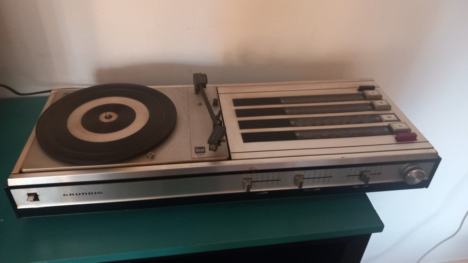 Grundig 310 stereo radio met Dual 420 pick-up, Ophalen, Gebruikt, Automatisch, Platenspeler