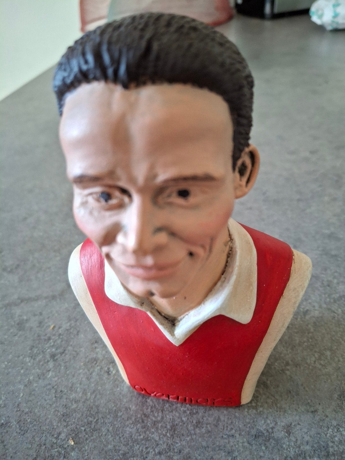 Vintage Overmars Buste - Ajax Voetbal Fan Item, Verzamelen, Ophalen of Verzenden, Gebruikt, Mens