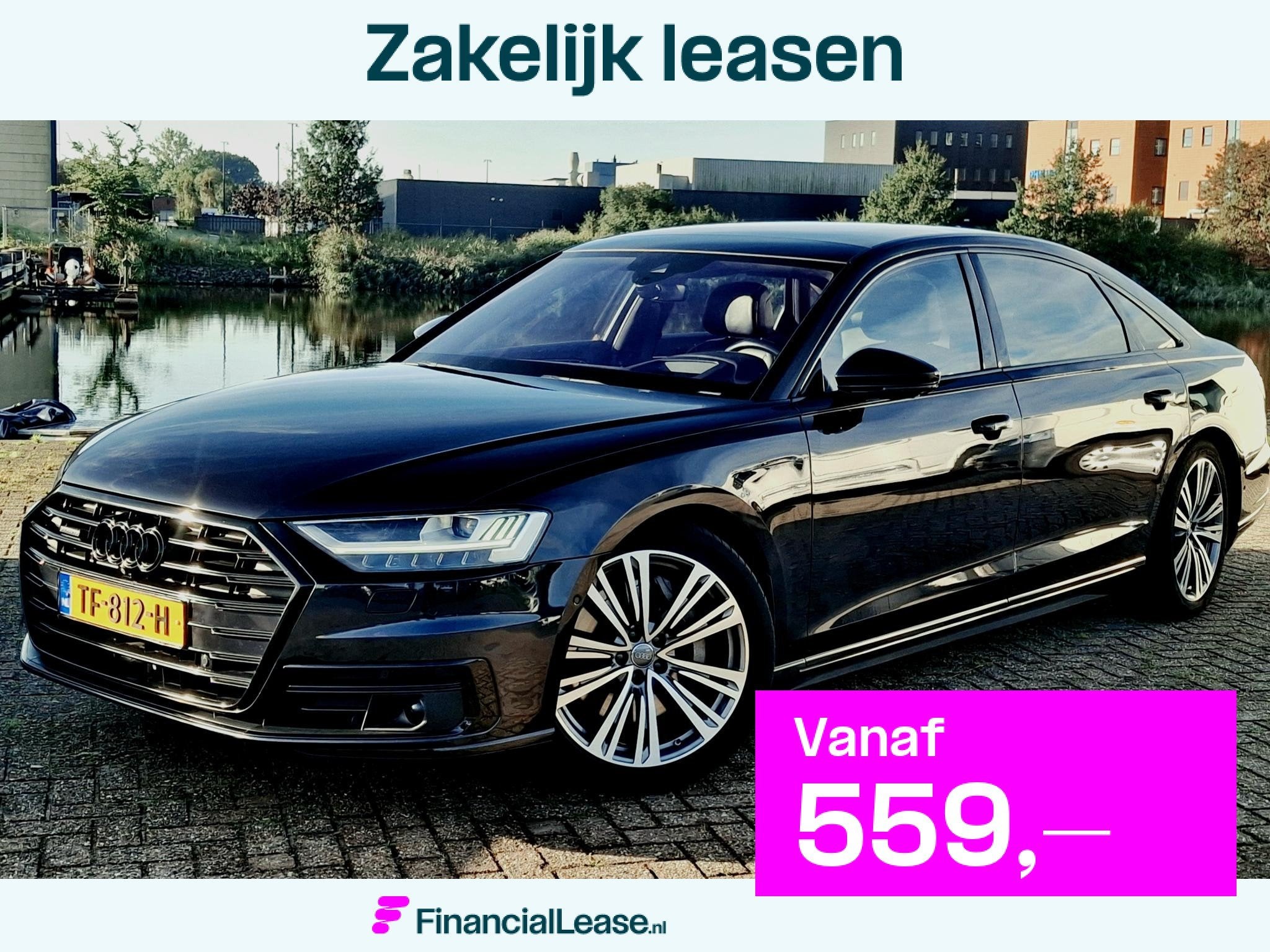 Audi A8 A8L 55 TFSI quattro Lang Pro Line Plus | 340PK | Lim, Gebruikt, 2995 cc, Blauw, Bedrijf