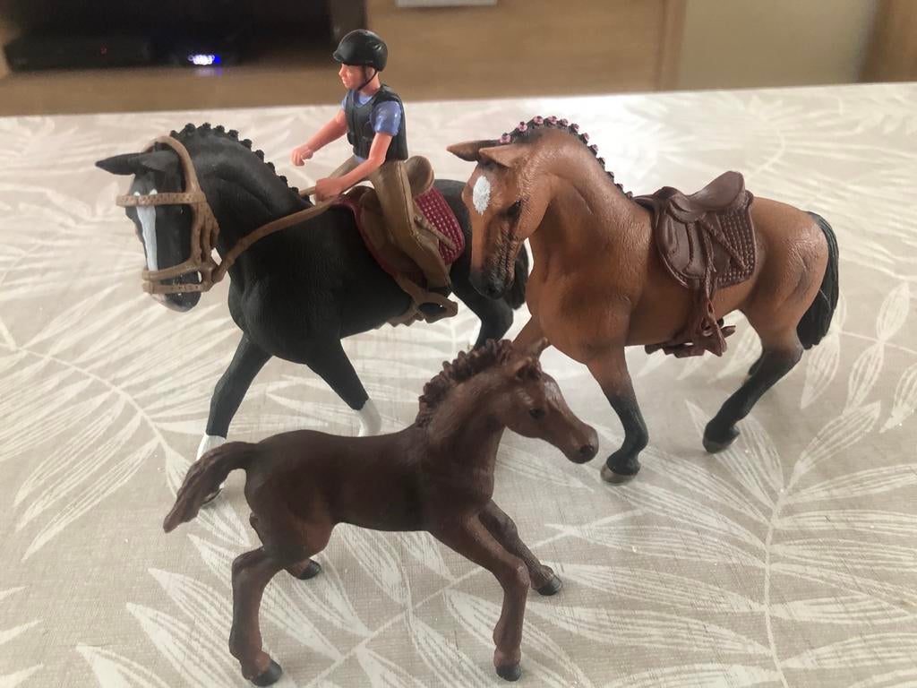 Schleich Paarden met Ruiter - Set van 3 Figuren, Verzamelen, Speelgoed, Nieuw, Ophalen of Verzenden