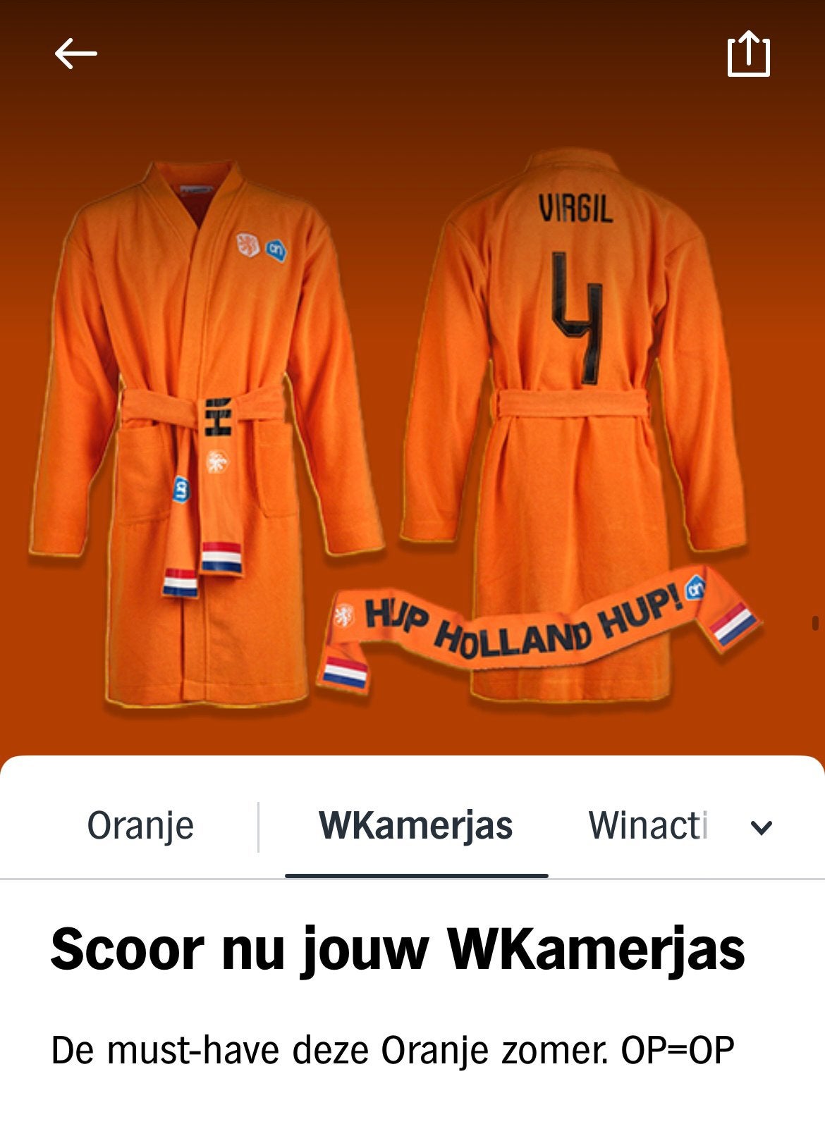 AH WK kamerjas spaarkaarten. Leuk voor Vaderdag!, Albert Heijn, Ophalen