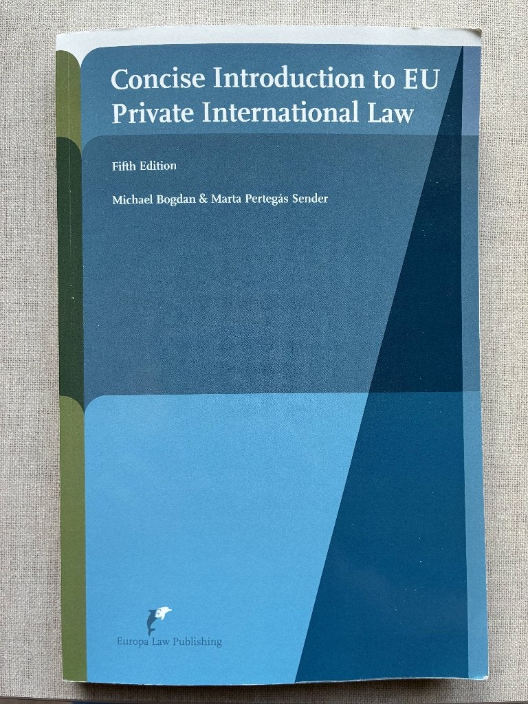 Concise Introduction to EU Private International Law, Overige vakken, Diverse auteurs, Ophalen of Verzenden, Zo goed als nieuw