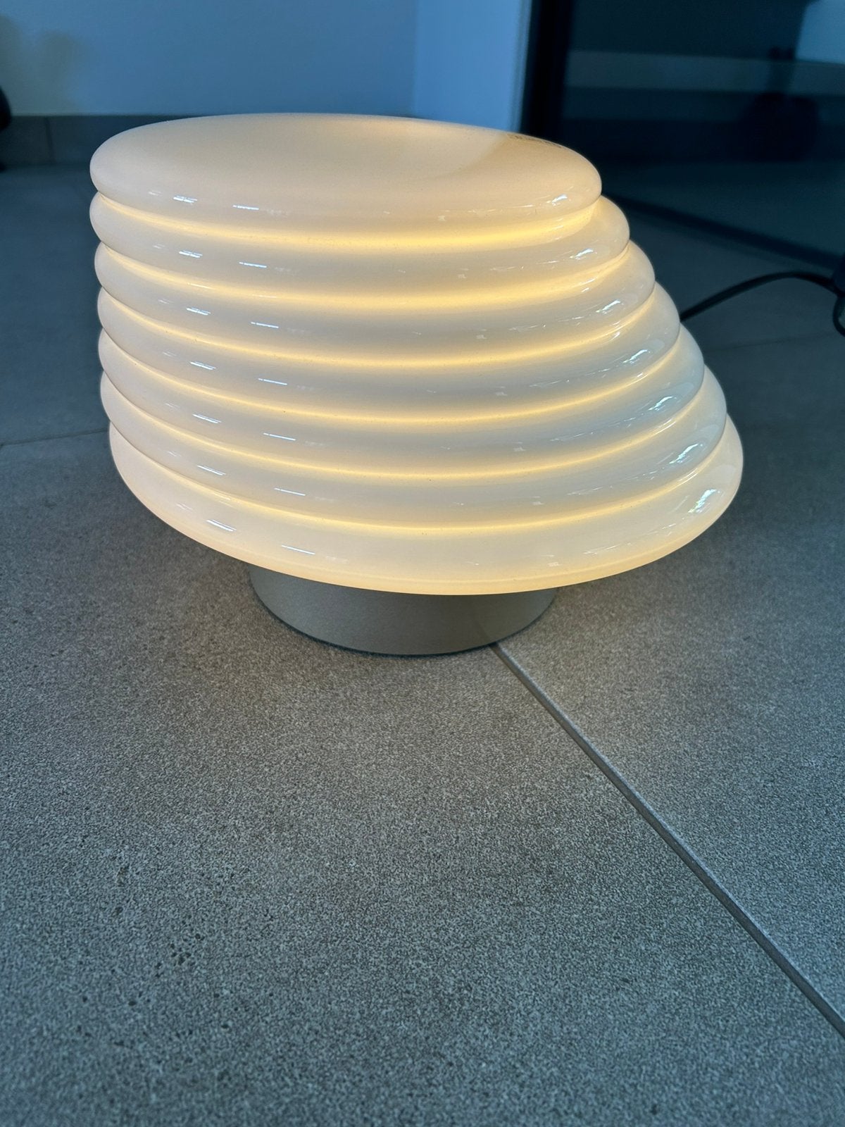 Leucos coban murano glazen design tafellamp, Ophalen of Verzenden, Zo goed als nieuw
