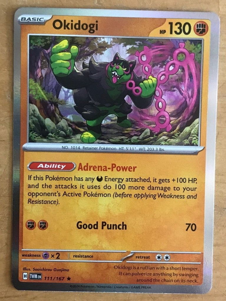 Pokemon - Okidogi (TWM 111) - Holo rare.., Ophalen of Verzenden, Nieuw, Losse kaart, Foil