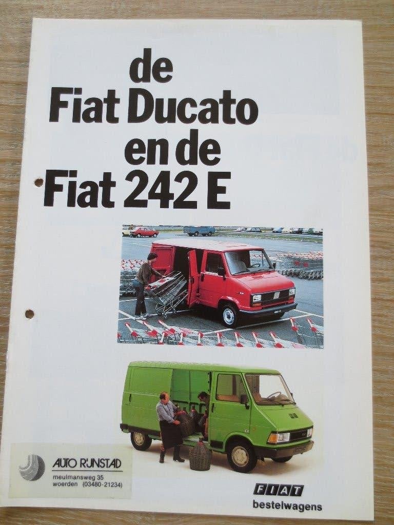 Autofolder: De Fiat Ducato en de Fiat 242 E- Folder uit 1984, Ophalen of Verzenden, Zo goed als nieuw, Overige merken