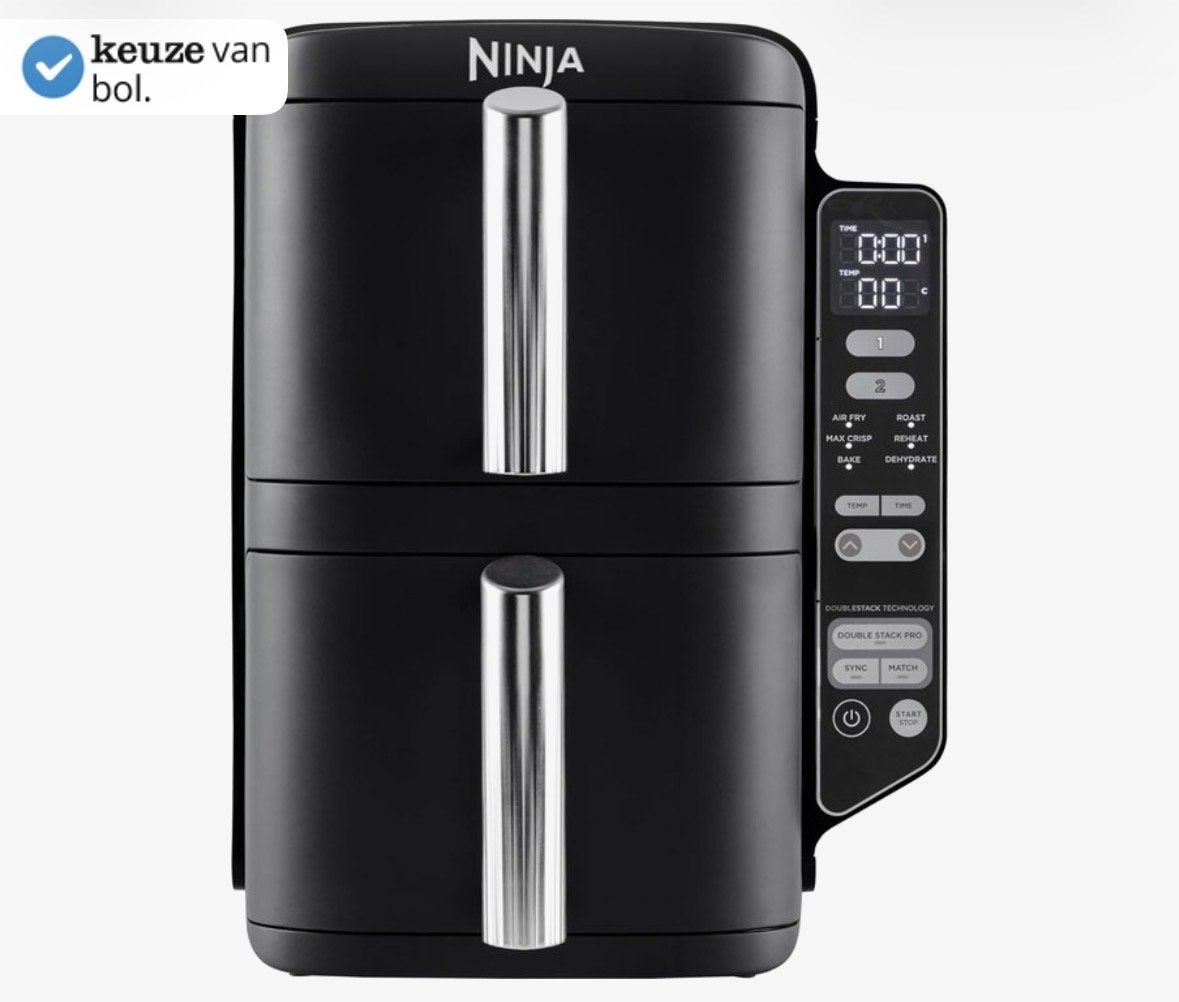 Ninja Foodi Dual Zone Airfryer - Dubbele manden, Ophalen, Zo goed als nieuw, Airfryer, 1500 gram of meer