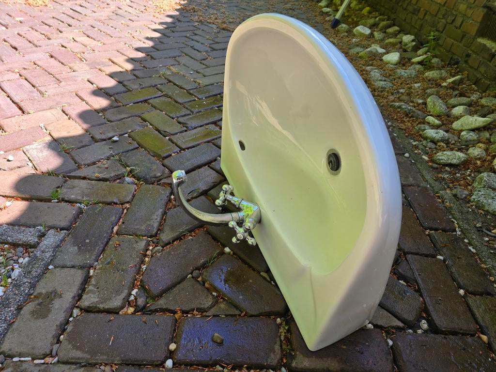 Wastafel vintage 3 stuks, evt. 4, Ophalen, Gebruikt, 50 tot 100 cm, Minder dan 100 cm