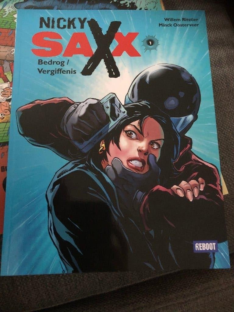 bedrog vergiffenis nicky saxx k2, Boeken, Eén stripboek, Ophalen of Verzenden, Zo goed als nieuw