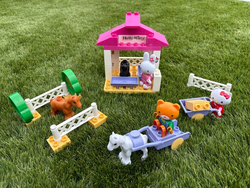 Hello Kitty Paardenstal Speelset - PlayBIG Bloxx, Ophalen of Verzenden, Gebruikt, Overige merken