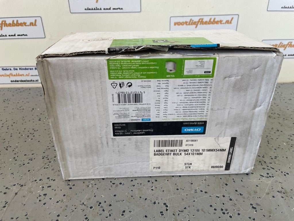 Dymo labelwriter etiket 13186, 101x54mm P12, 12 stuks, Computers en Software, Labelprinters, Nieuw, Ophalen of Verzenden, Dymo LabelWriter