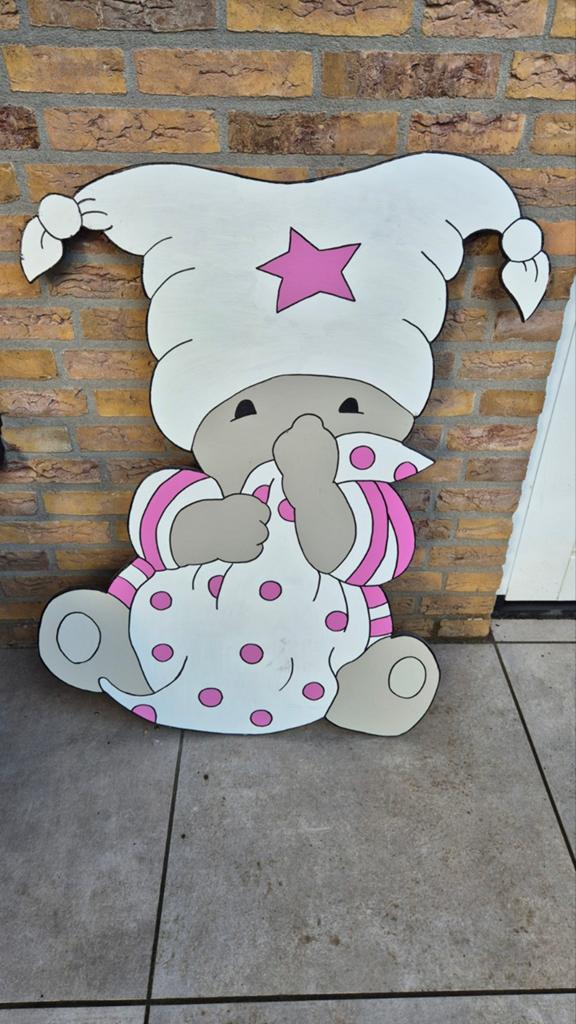 Geboortebord meisje, Kinderen en Baby's, Ophalen, Zo goed als nieuw, Geboortebord