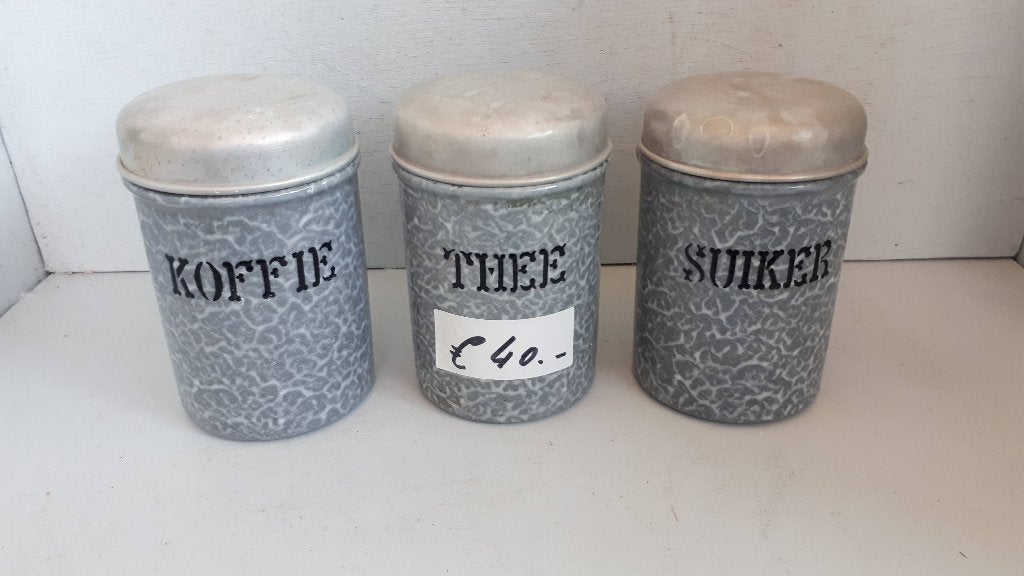 Koffie, Thee, Suiker Grijsgewolkt, Ophalen of Verzenden