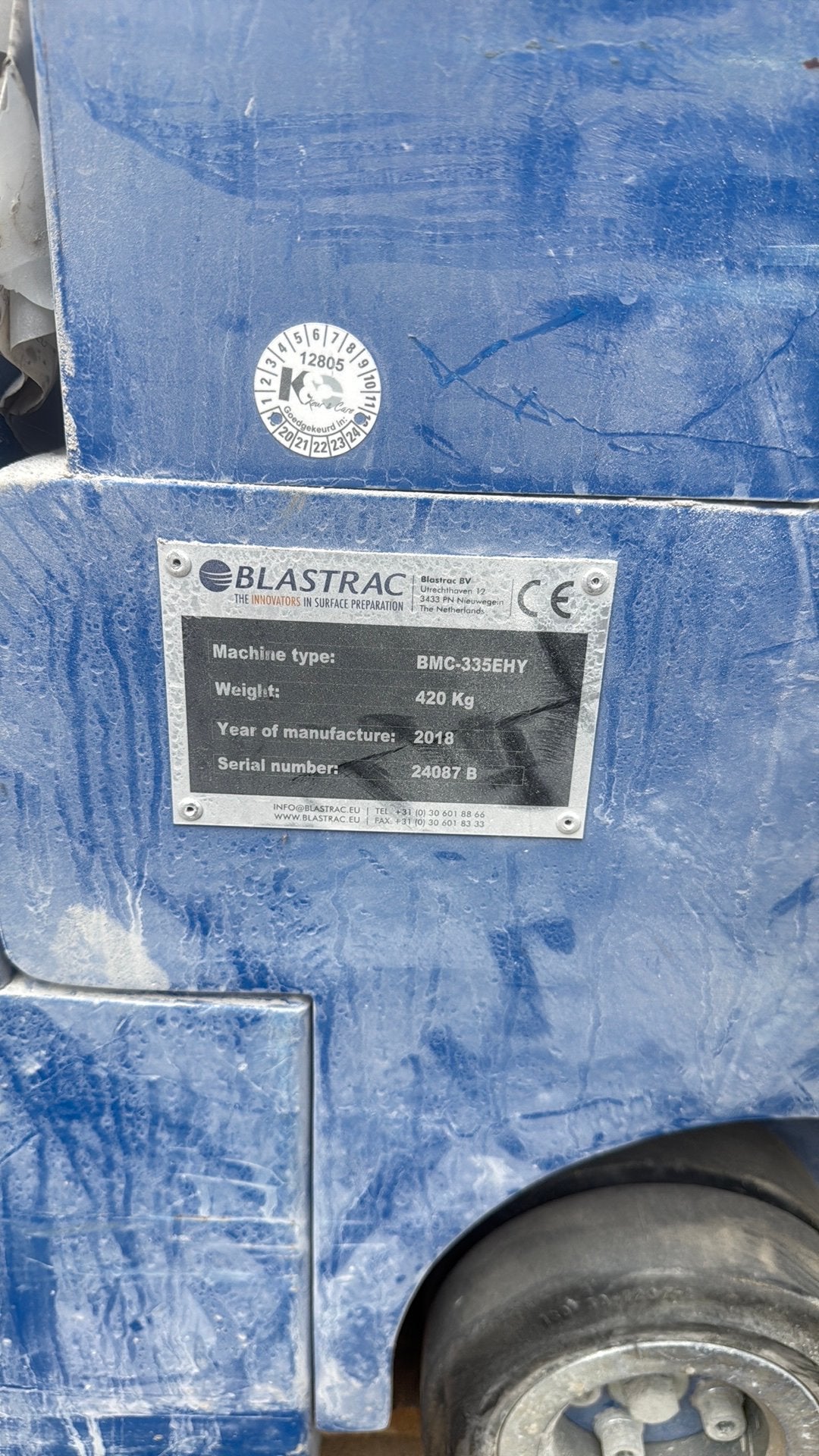 Blastrac 335 schaaf en freesmachine, Ophalen, Zo goed als nieuw, Elektrisch, Overige soorten