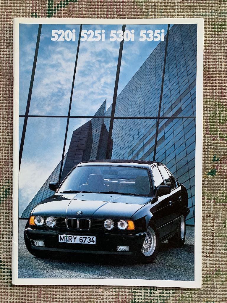 Nederlandse brochure folder BMW 5-serie E34 1988 nieuw!!, Nieuw, Ophalen of Verzenden, BMW, BMW