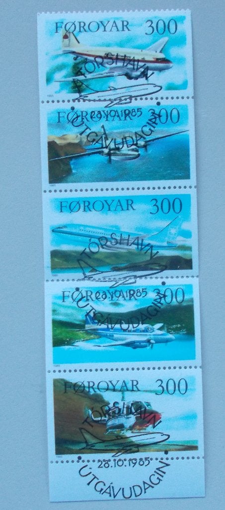 Faroer 1985 mich 125-29 gest, Postzegels en Munten, Postzegels | Europa | Scandinavië, Ophalen of Verzenden, Denemarken, Gestempeld