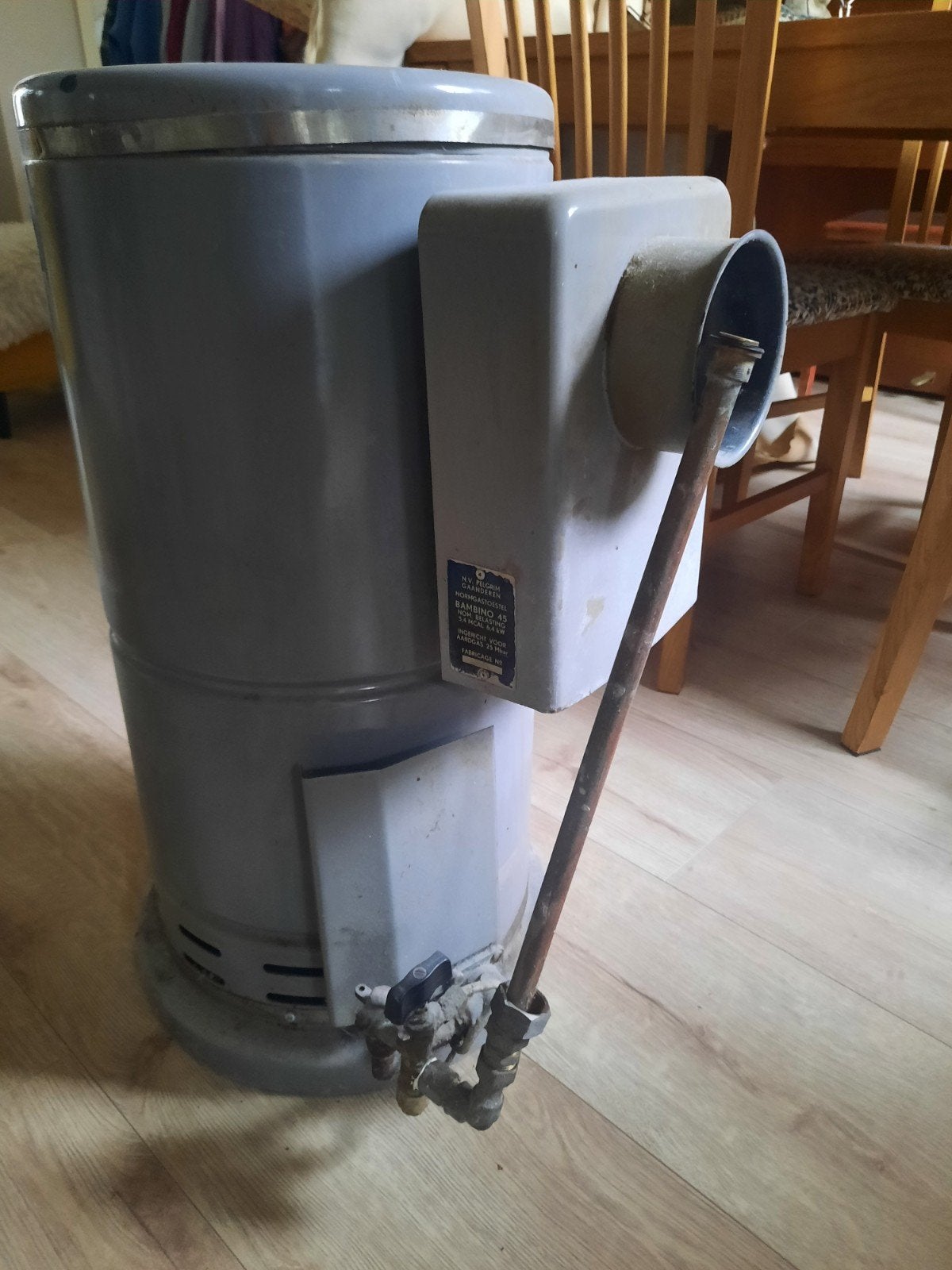 Pelgrim Bambino 45 Gaskachel - Normgastoestel, Ophalen, Gebruikt, Gas, Vrijstaand