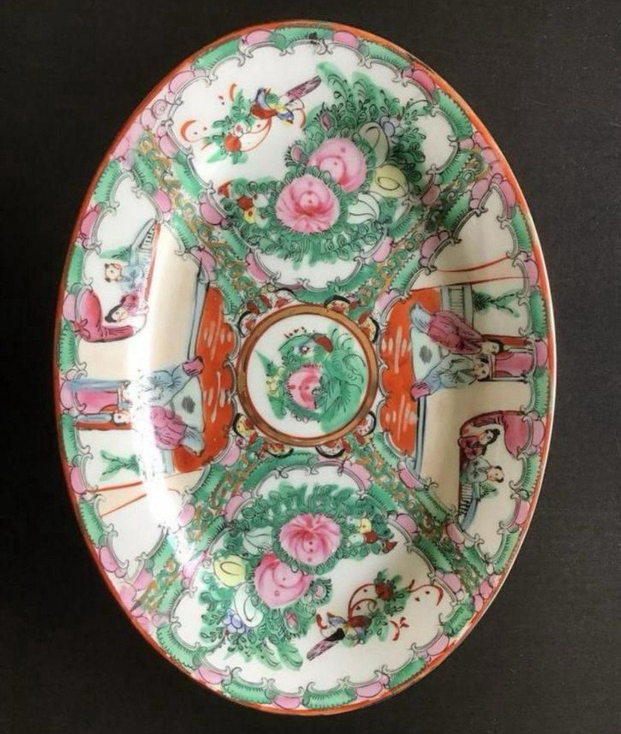 Mooie vintage chinese schaal groot ovaal bord, Antiek en Kunst, Ophalen of Verzenden