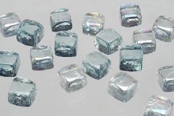 Mooie decoratieve Glas stenen, blokjes, zakje 500 gram, Ophalen of Verzenden, Nieuw, Glas