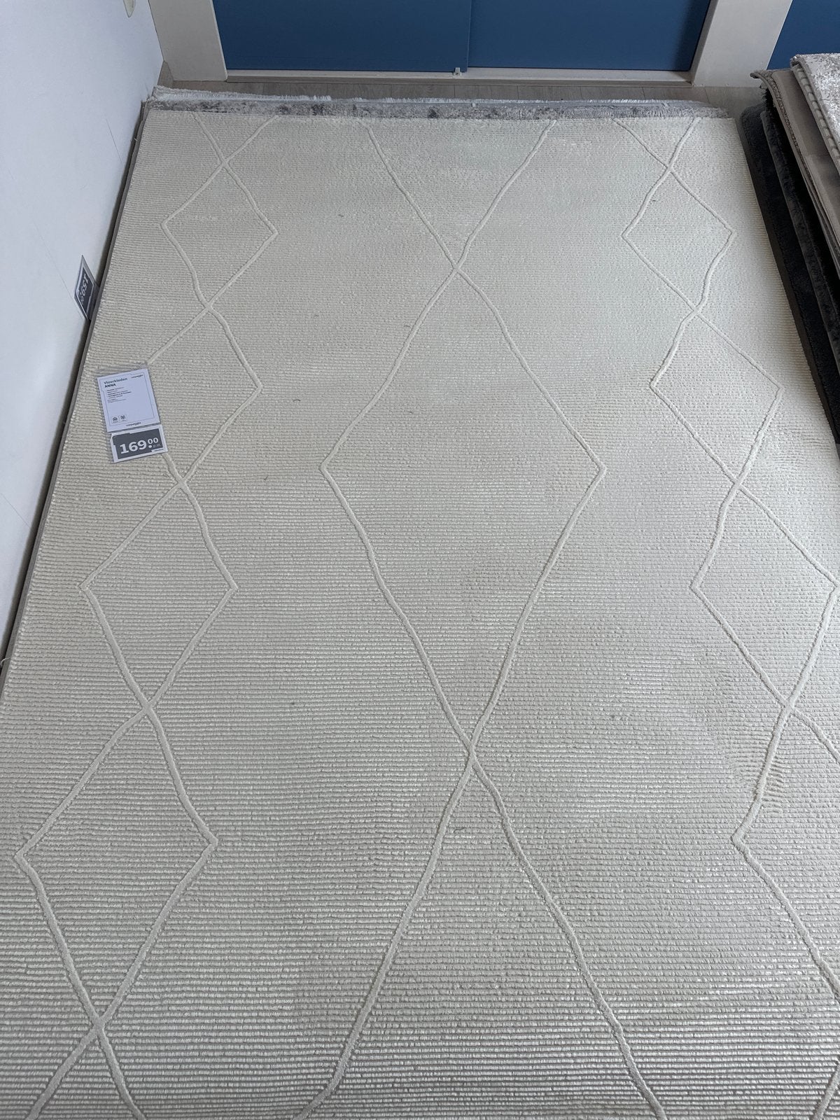 Vloerkleed ANNA Crème 160x230 cm, Ophalen, 150 tot 200 cm, Crème, Rechthoekig
