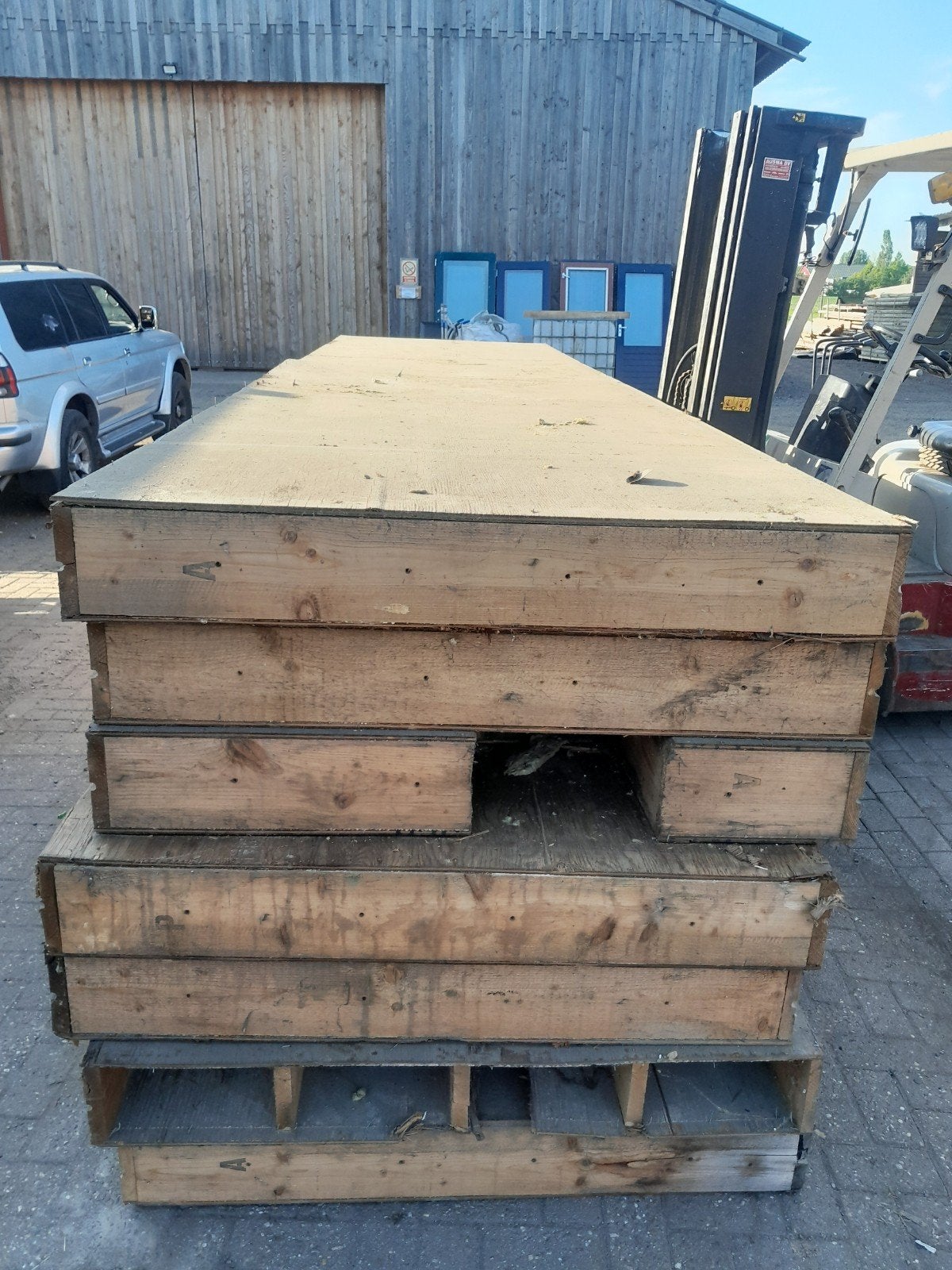 Partij gebruikte  houten pannelen, Doe-het-zelf en Verbouw, Hout en Planken, Ophalen of Verzenden, Vuren, Pallet, 50 mm of meer