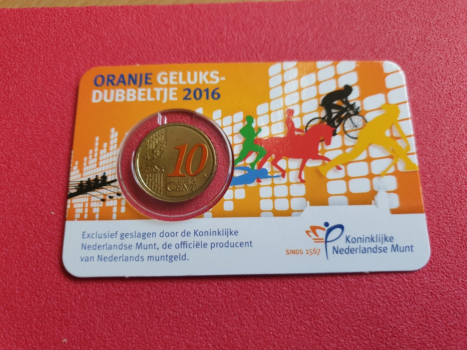 Oranje Geluksdubbeltje 2016 in coincard, Postzegels en Munten, Munten | Nederland, Ophalen of Verzenden, Koningin Beatrix, Euro's