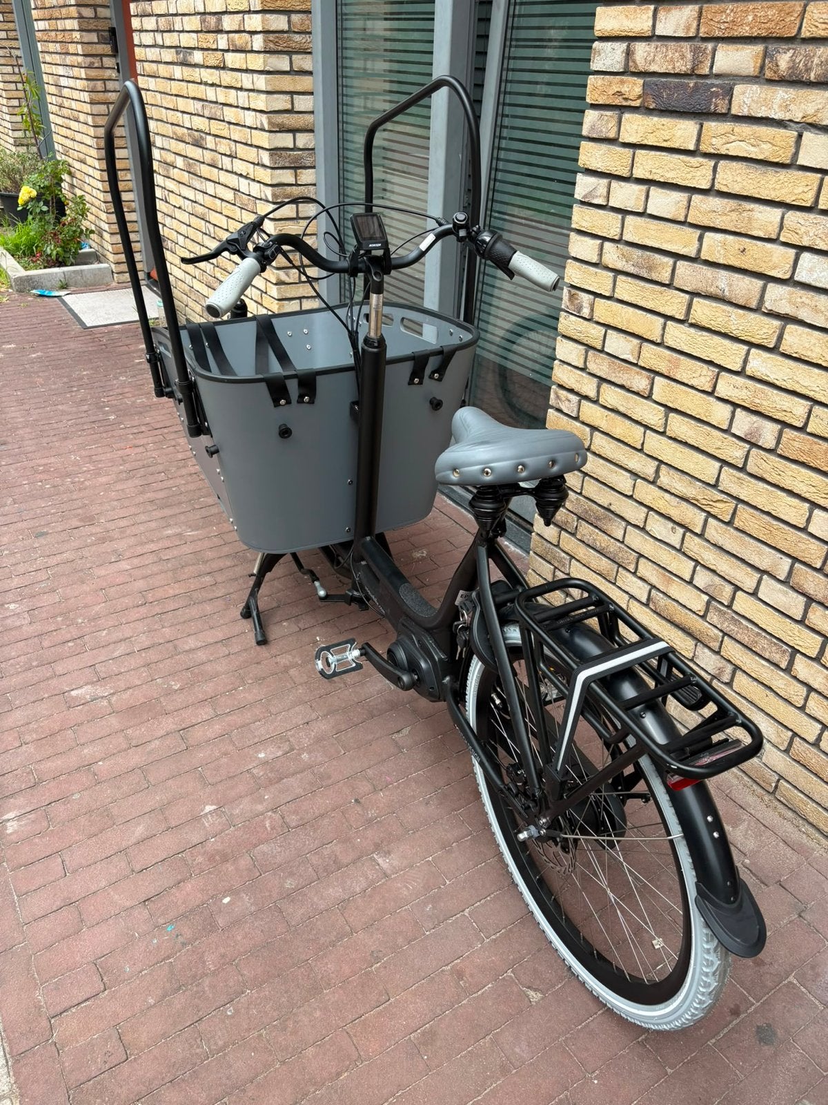 Nieuwe elecktrische Vogue bakfiets inclusief zeil, 4 kinderen of meer, Huif, Nieuw, Schijfrem