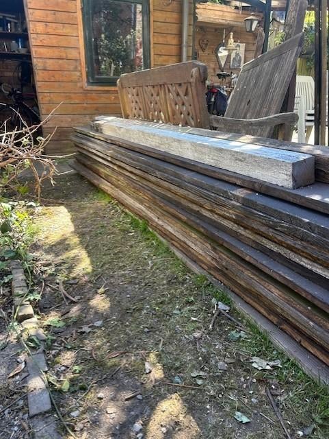 set planken voor schutting tuinhout, Ophalen, Gebruikt, 250 cm of meer, Planken