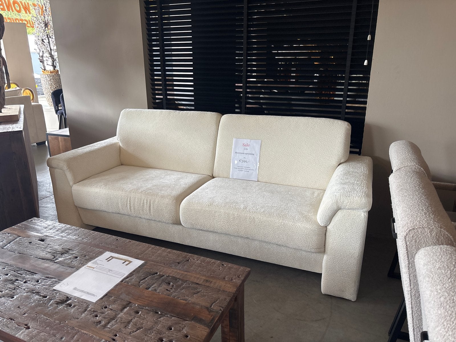 3-zits bank - Showroom opruiming, Driepersoons, 75 tot 100 cm, Ophalen of Verzenden, Zo goed als nieuw